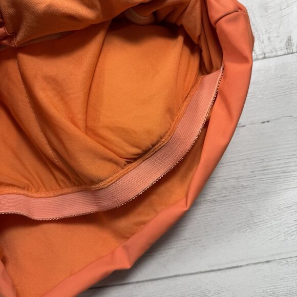 Peyton & Parker Womens Size Large Athletic Crop tank ruched front orange - Picture 4 of 6